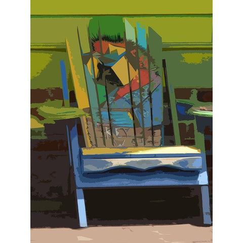 Key West Idirondack I White Modern Wood Framed Art Print by Mack