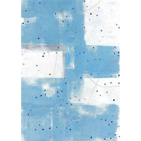 Confetti II Black Modern Wood Framed Art Print with Double Matting by King