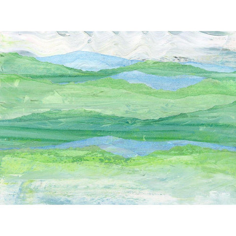 Rolling Hill White Modern Wood Framed Art Print by King