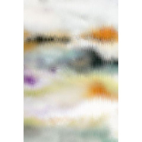 Blurred Lines II White Modern Wood Framed Art Print by King