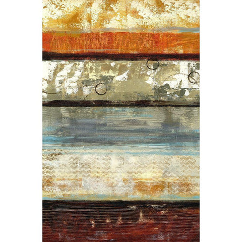 Umber and Ochre II White Modern Wood Framed Art Print by King