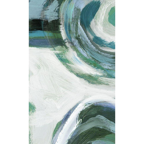 Loop I White Modern Wood Framed Art Print by King