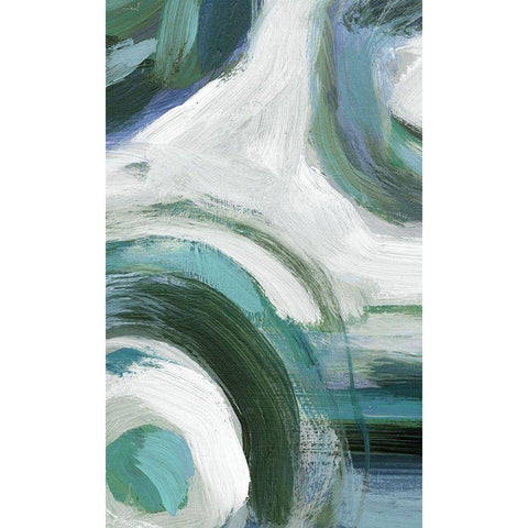 Loop II White Modern Wood Framed Art Print by King