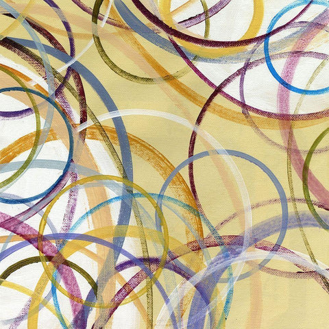 Perimater II Gold Ornate Wood Framed Art Print with Double Matting by King