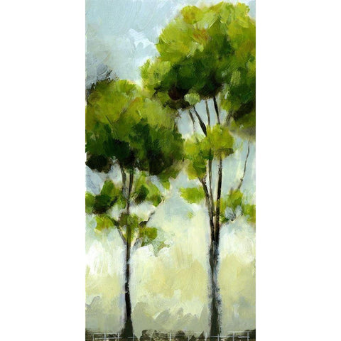 Tree II White Modern Wood Framed Art Print by King