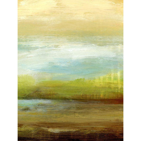 Distant Pond II Gold Ornate Wood Framed Art Print with Double Matting by King