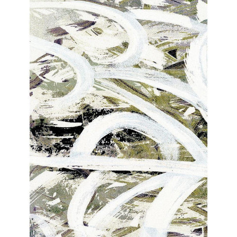 Finger Swirl I Black Modern Wood Framed Art Print with Double Matting by King