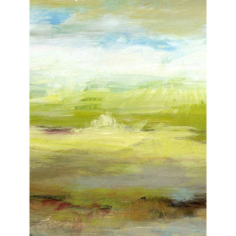 Grass Plains I White Modern Wood Framed Art Print by King