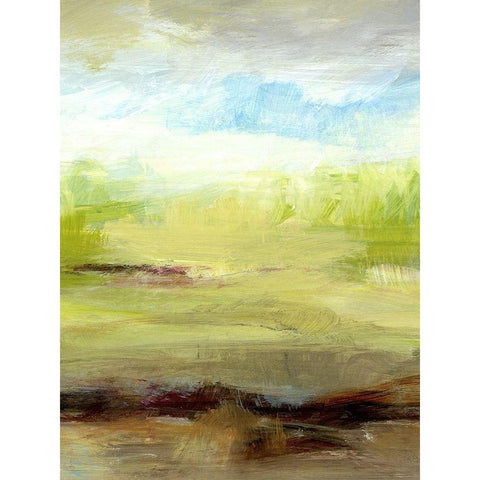 Grass Plains II White Modern Wood Framed Art Print by King