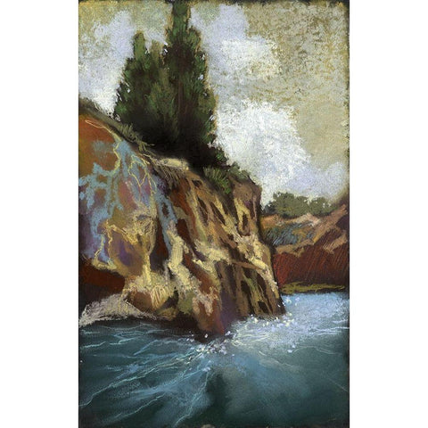 Around The Bend II Gold Ornate Wood Framed Art Print with Double Matting by Ricci