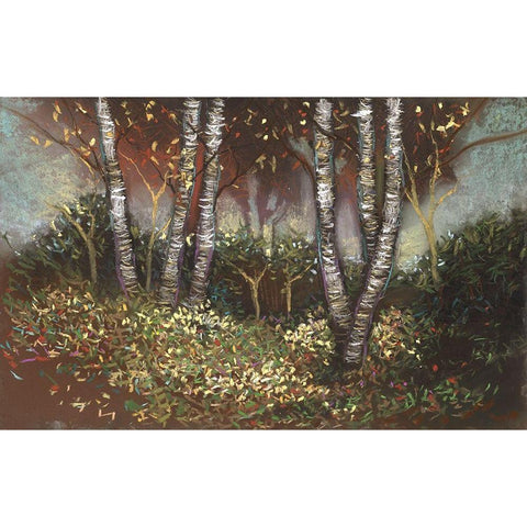 Birch I Gold Ornate Wood Framed Art Print with Double Matting by Ricci