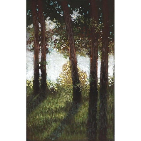 Daybreak II Black Modern Wood Framed Art Print with Double Matting by Ricci