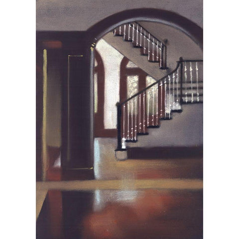 Going Up White Modern Wood Framed Art Print by Ricci