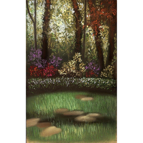 My Favorite Garden  Black Modern Wood Framed Art Print with Double Matting by Ricci