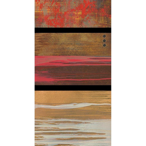 Wood Hues II Black Modern Wood Framed Art Print with Double Matting by Scott