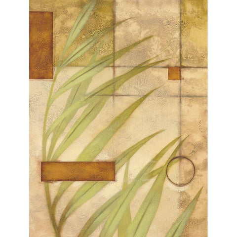 Leaf Graphic II Black Modern Wood Framed Art Print with Double Matting by Scott