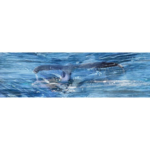 Whale Tail Gold Ornate Wood Framed Art Print with Double Matting by Phillip, Jamie