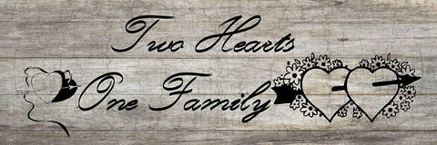 One Family Black Ornate Wood Framed Art Print with Double Matting by Phillip, Jamie
