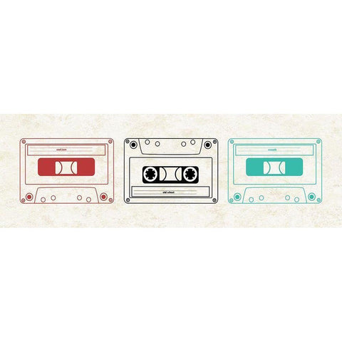 Tapes White Modern Wood Framed Art Print by Phillip, Jamie