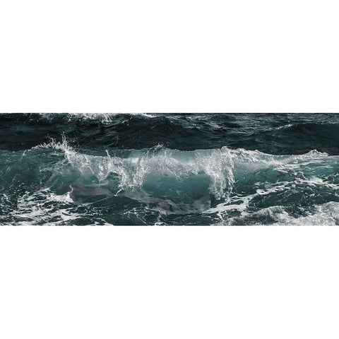 Aqua Waves Black Modern Wood Framed Art Print by Phillip, Jamie