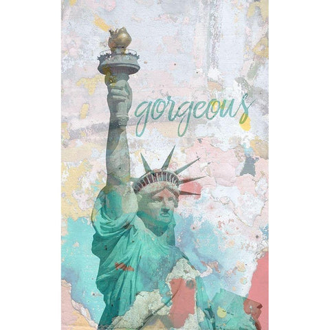 Liberty Gold Ornate Wood Framed Art Print with Double Matting by Phillip, Jamie