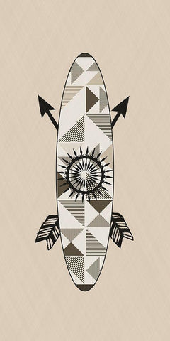 Tribal Room 1 White Modern Wood Framed Art Print with Double Matting by Phillip, Jamie