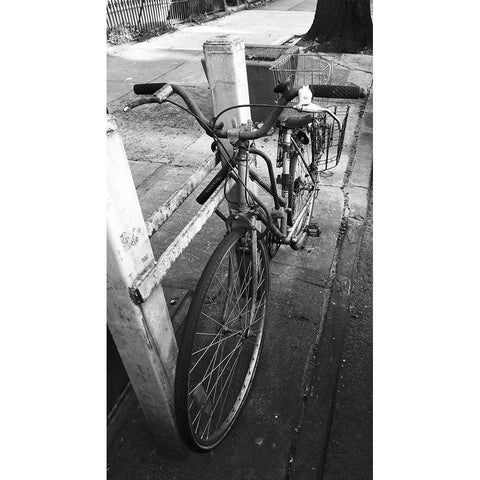 Street Bicycle White Modern Wood Framed Art Print by Phillip, Jamie