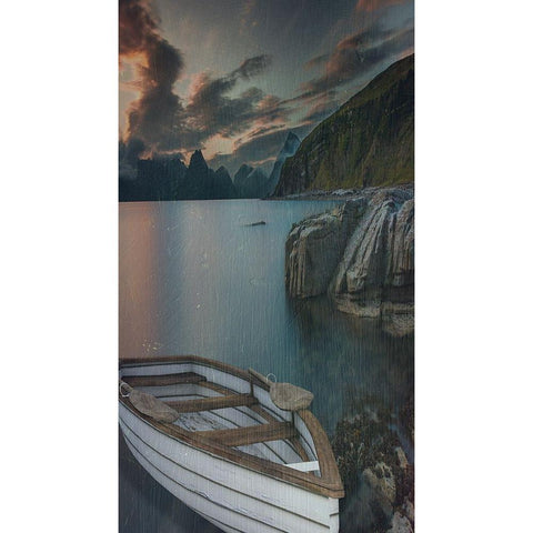 Row Boat 2 Black Modern Wood Framed Art Print with Double Matting by Phillip, Jamie