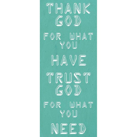 Trust God White Modern Wood Framed Art Print by Phillip, Jamie