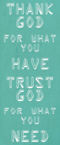 Trust God Black Ornate Wood Framed Art Print with Double Matting by Phillip, Jamie