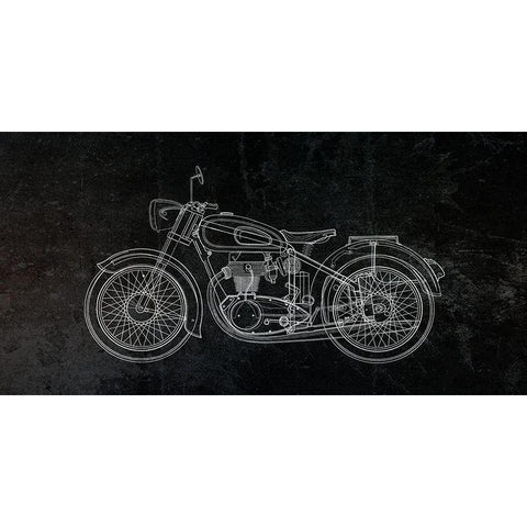 Night Rider Black Modern Wood Framed Art Print with Double Matting by Phillip, Jamie