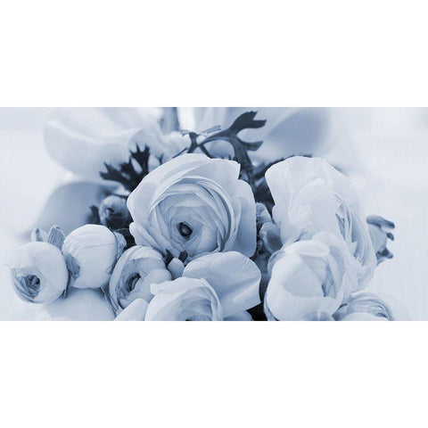 Blue Rose Garden Gold Ornate Wood Framed Art Print with Double Matting by Phillip, Jamie