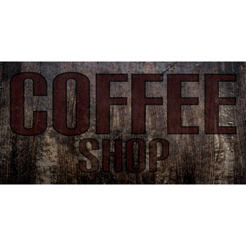 Coffee Shop Black Modern Wood Framed Art Print with Double Matting by Phillip, Jamie