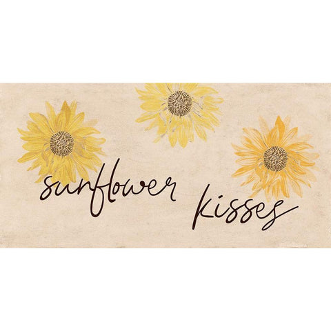 Sunflower Kisses Black Modern Wood Framed Art Print with Double Matting by Phillip, Jamie