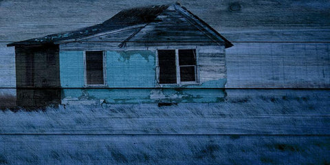 Blue bayou White Modern Wood Framed Art Print with Double Matting by Phillip, Jamie