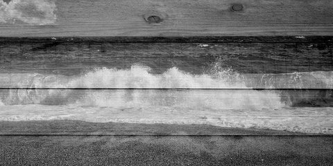 Black Ocean White Modern Wood Framed Art Print with Double Matting by Phillip, Jamie