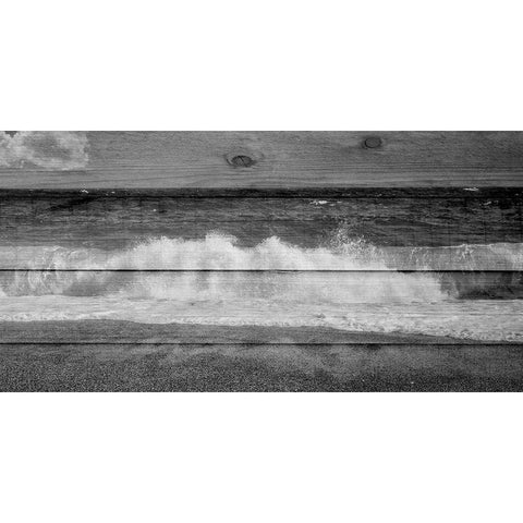 Black Ocean White Modern Wood Framed Art Print by Phillip, Jamie