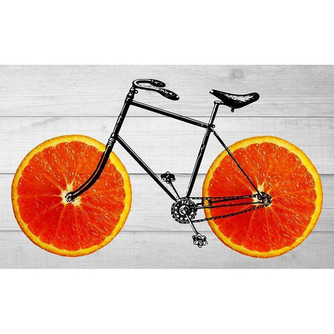 Orange Wheel 2 White Modern Wood Framed Art Print by Phillip, Jamie