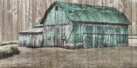 Barn Life White Modern Wood Framed Art Print with Double Matting by Phillip, Jamie