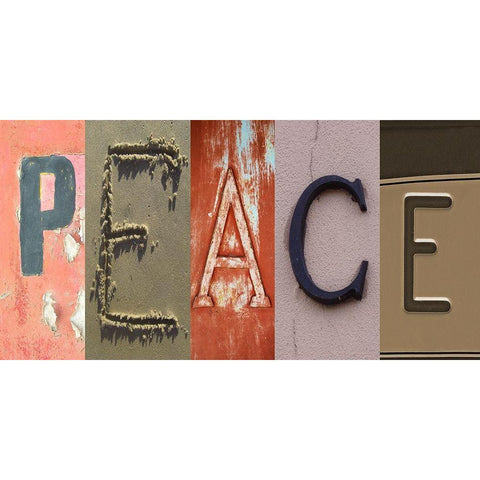 Peace White Modern Wood Framed Art Print by Phillip, Jamie