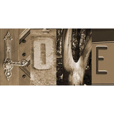 Love Gold Ornate Wood Framed Art Print with Double Matting by Phillip, Jamie