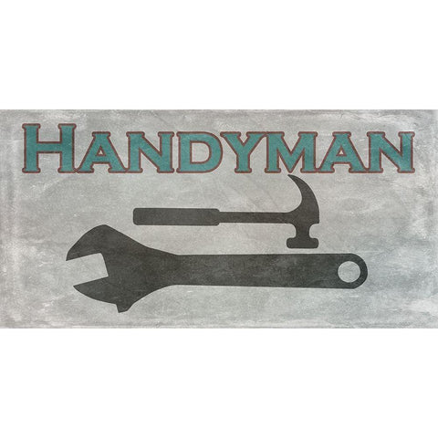 Handyman White Modern Wood Framed Art Print by Phillip, Jamie