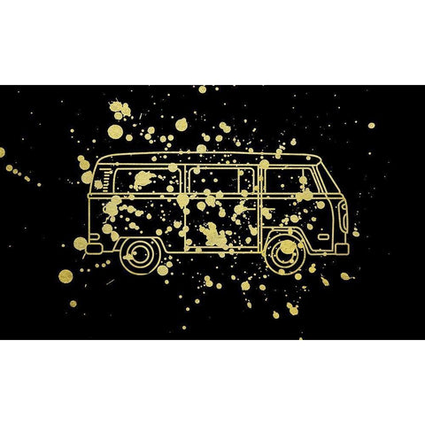 Travel Van 2 Gold Ornate Wood Framed Art Print with Double Matting by Phillip, Jamie