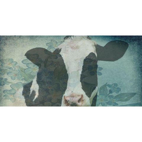 Cow On The Farm 1 Black Modern Wood Framed Art Print with Double Matting by Phillip, Jamie