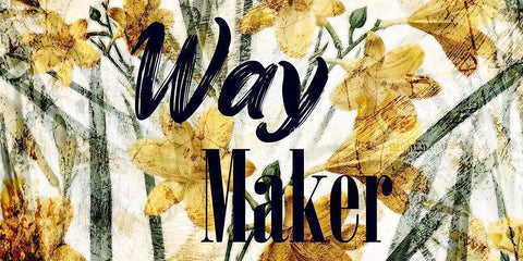 Way Maker White Modern Wood Framed Art Print with Double Matting by Phillip, Jamie