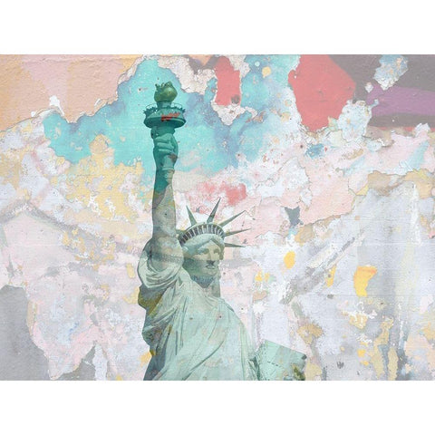 Lady Liberty White Modern Wood Framed Art Print by Phillip, Jamie