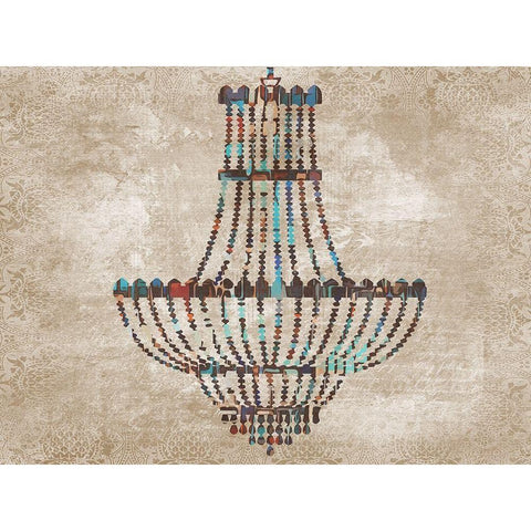 Chandelier 2 White Modern Wood Framed Art Print by Phillip, Jamie