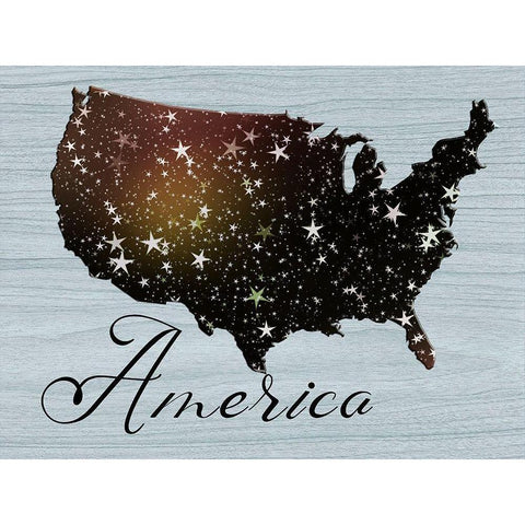 America White Modern Wood Framed Art Print by Phillip, Jamie