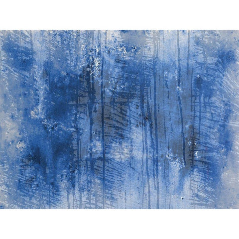 Abstract Blue White Modern Wood Framed Art Print by Phillip, Jamie