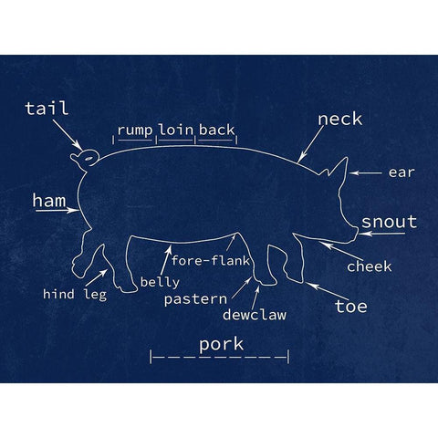 Pork White Modern Wood Framed Art Print by Phillip, Jamie